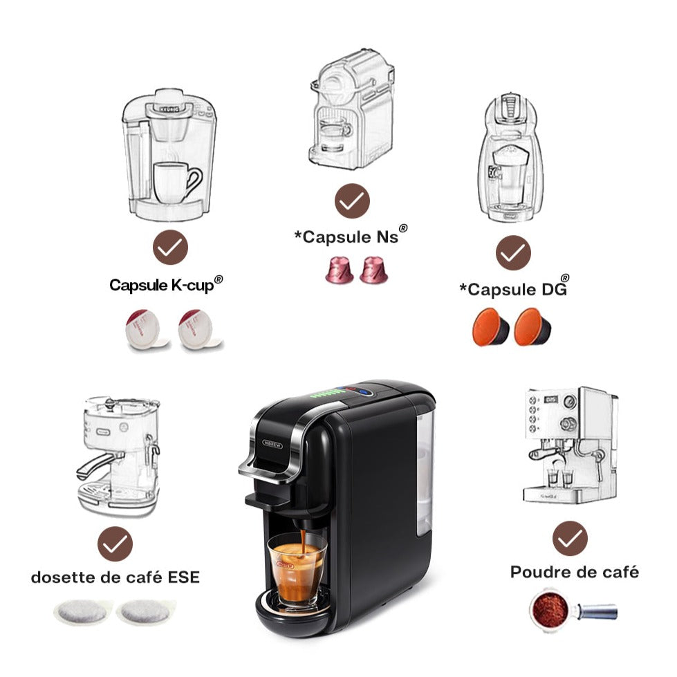 Types de capsules compatibles H2B