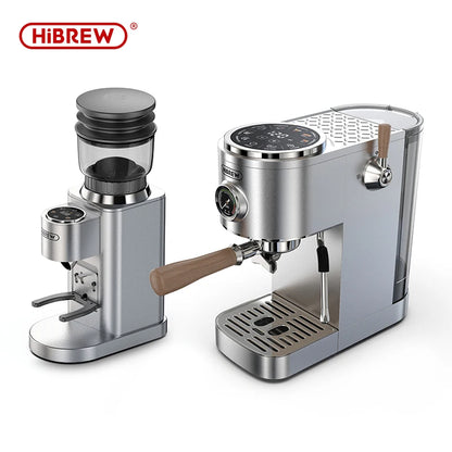 Pack machine café HiBREW H13 argent et moulin G7 assorti