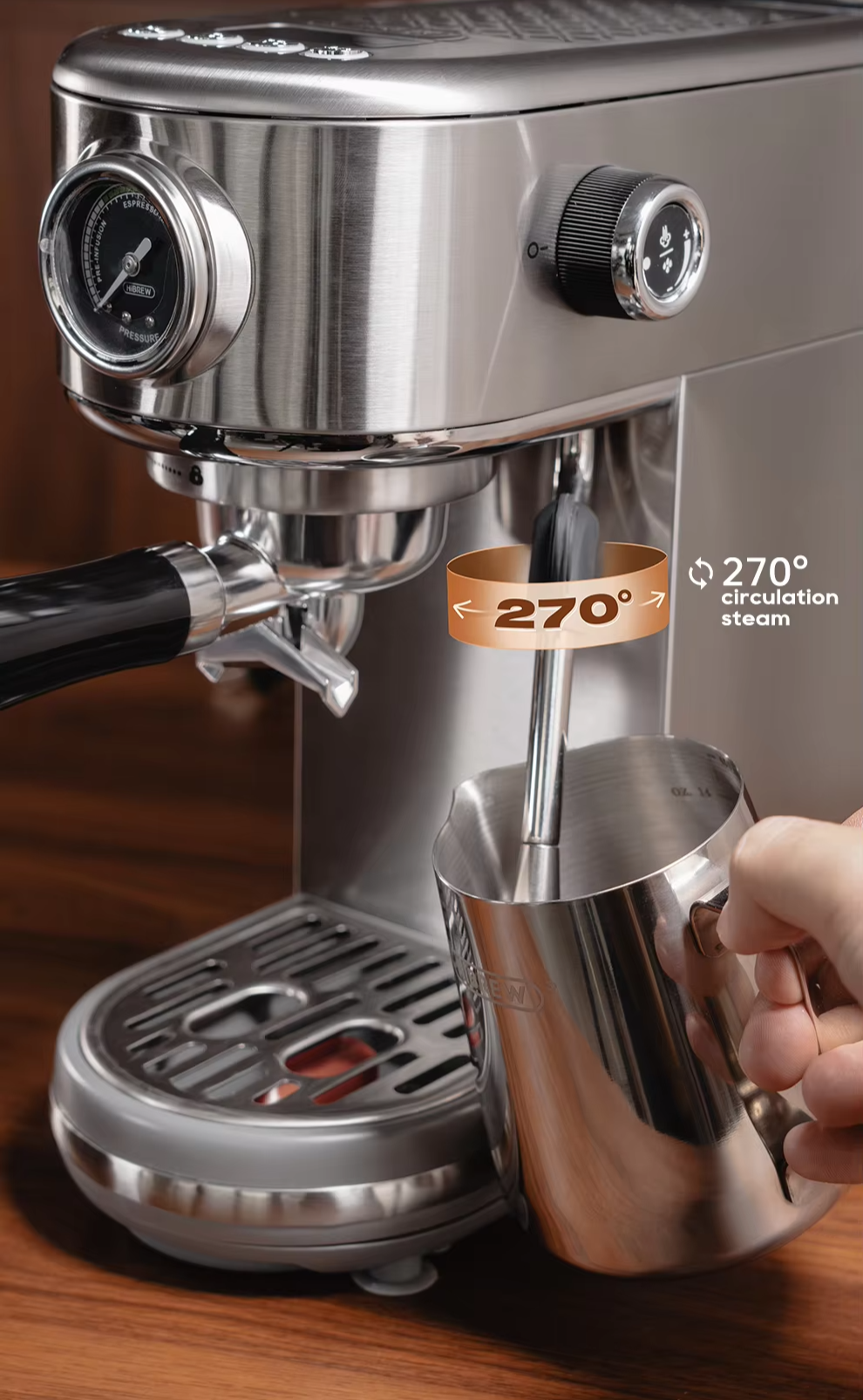 Système de buse vapeur orientable à 270° H10B