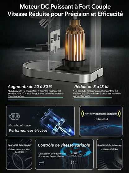 Moteur DC performance et économie d'énergie.