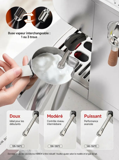 Mousse de lait buse vapeur réglable pour latte art