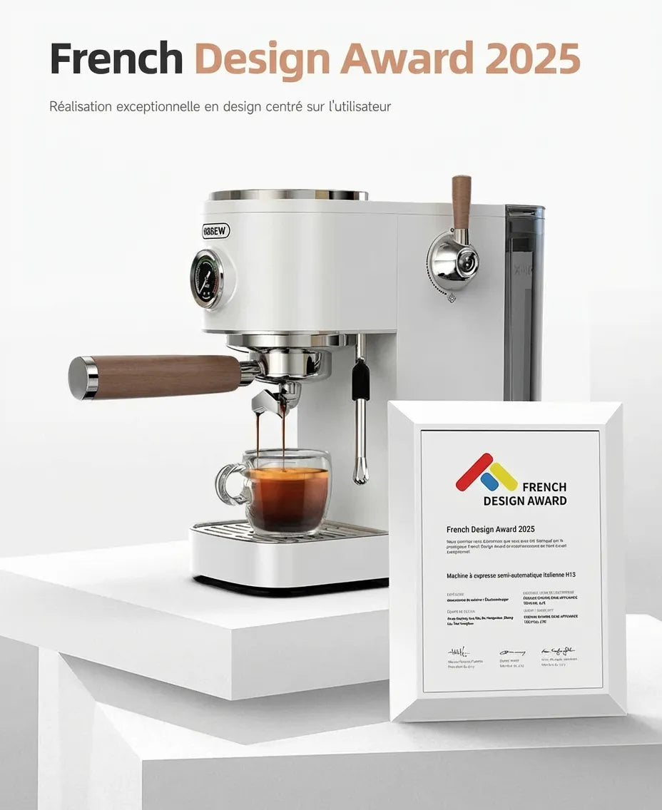 Machine H13 blanche avec certificat French Design Award