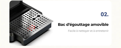 Bac d'égouttage amovible en acier inoxydable facile à nettoyer