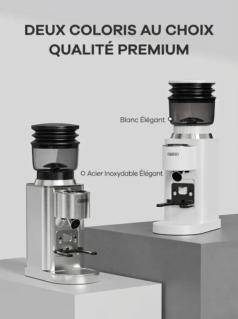 Moulin à café HiBREW G7 blanc et argent design premium
