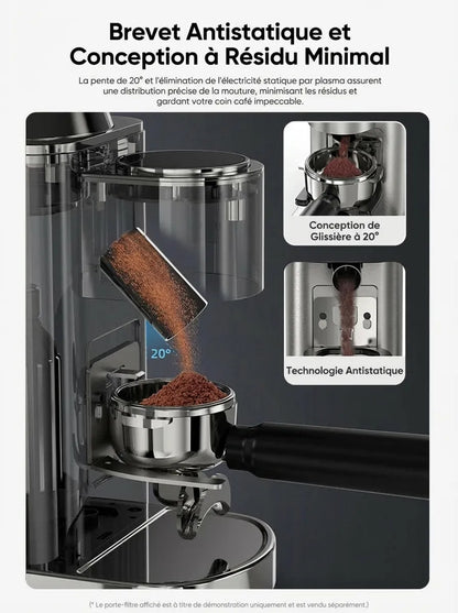 Schéma de la goulotte inclinée à 20 degrés