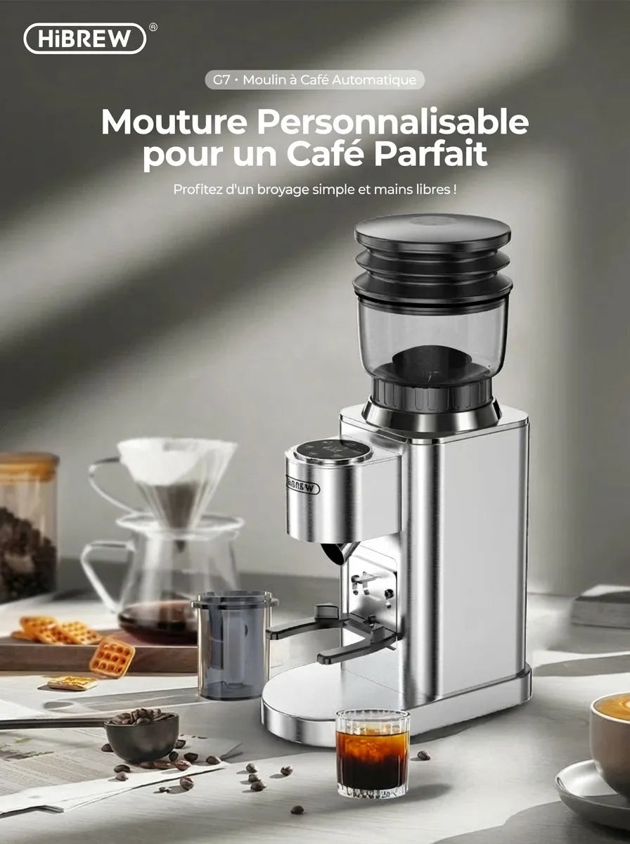 Moulin G7 en action avec accessoires café filtre