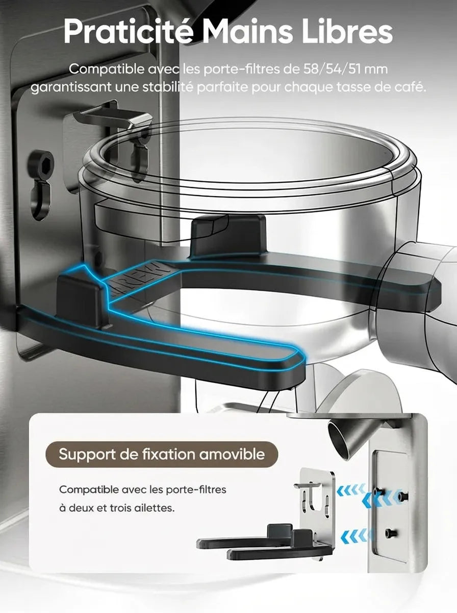 Ajustement du support pour différents porte-filtres