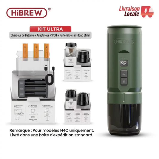 Kit complet Ultra HiBREW H4C avec machine verte et tous les accessoires