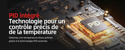 Représentation visuelle de la puce PID intégrée pour le contrôle précis de la température.