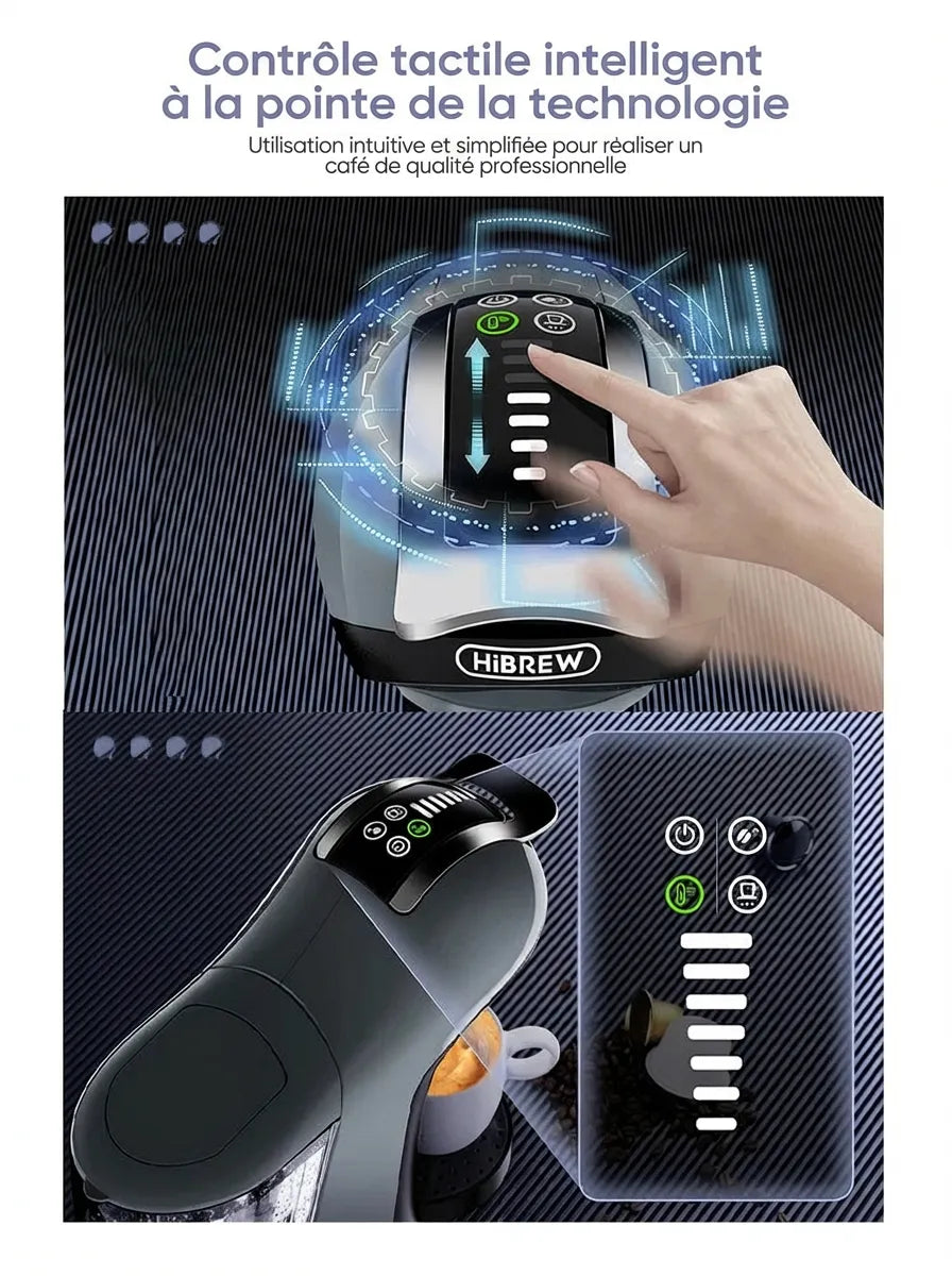 Utilisation du panneau de commande tactile intelligent de la cafetière HiBREW.