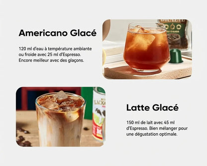 Recettes de café glacé : Americano et Latte avec extraction à froid