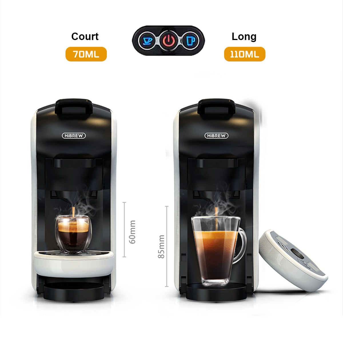 Volume des boissons préparés machine H1A